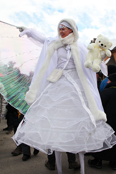 white fairy with a big and beautifull dress